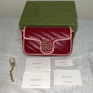 Authentic Gucci GG Marmont Super Mini Bag